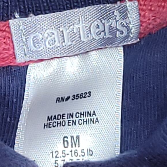 Lot of 5 Baby Boy Clothes 6 Months Carter's and Vitamins Rompers, Hoodie, Pants - Picture 8 of 16